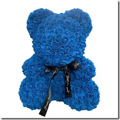 teddy bear made of roses